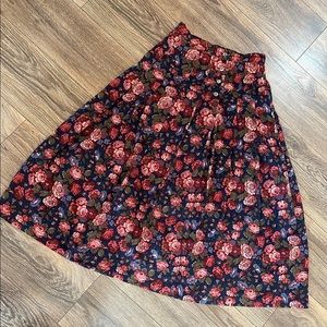Vintage Laura Ashley Corduroy Pleated Skirt
